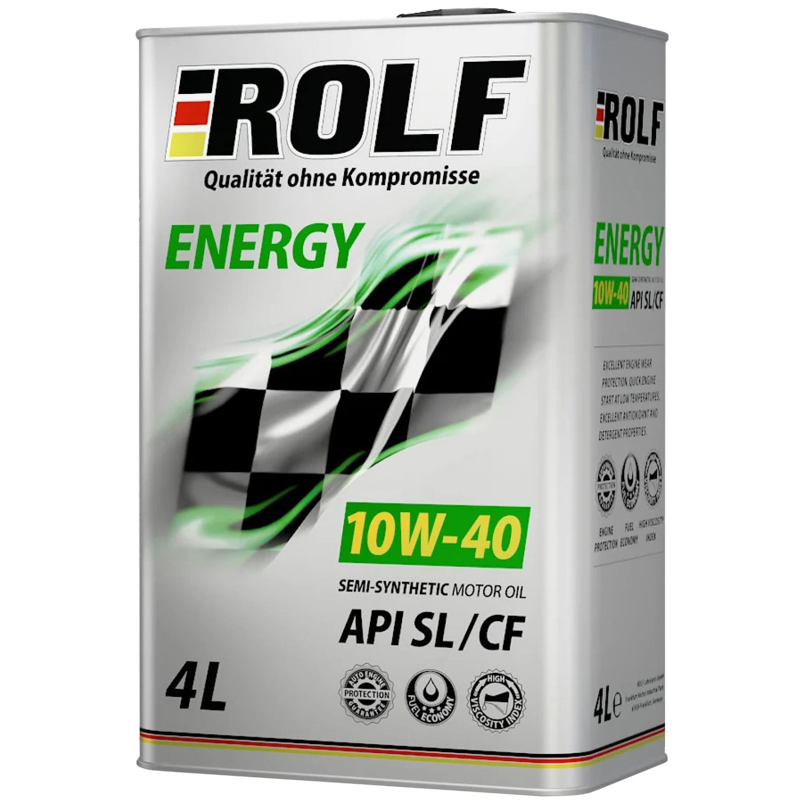 

Моторное масло Rolf полусинтетическое Energy 10w40 Api Sl/Cf 4л