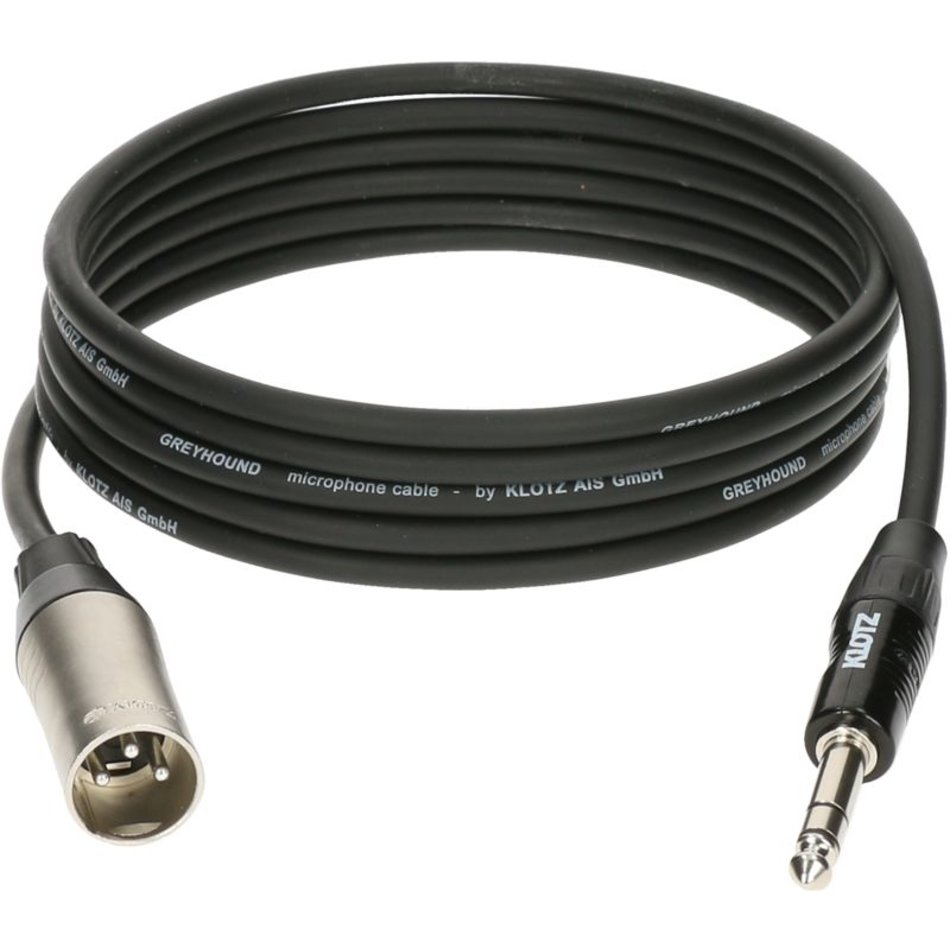 

Готовый микрофонный кабель Klotz GRG1MP01.5 Greyhound, Черный