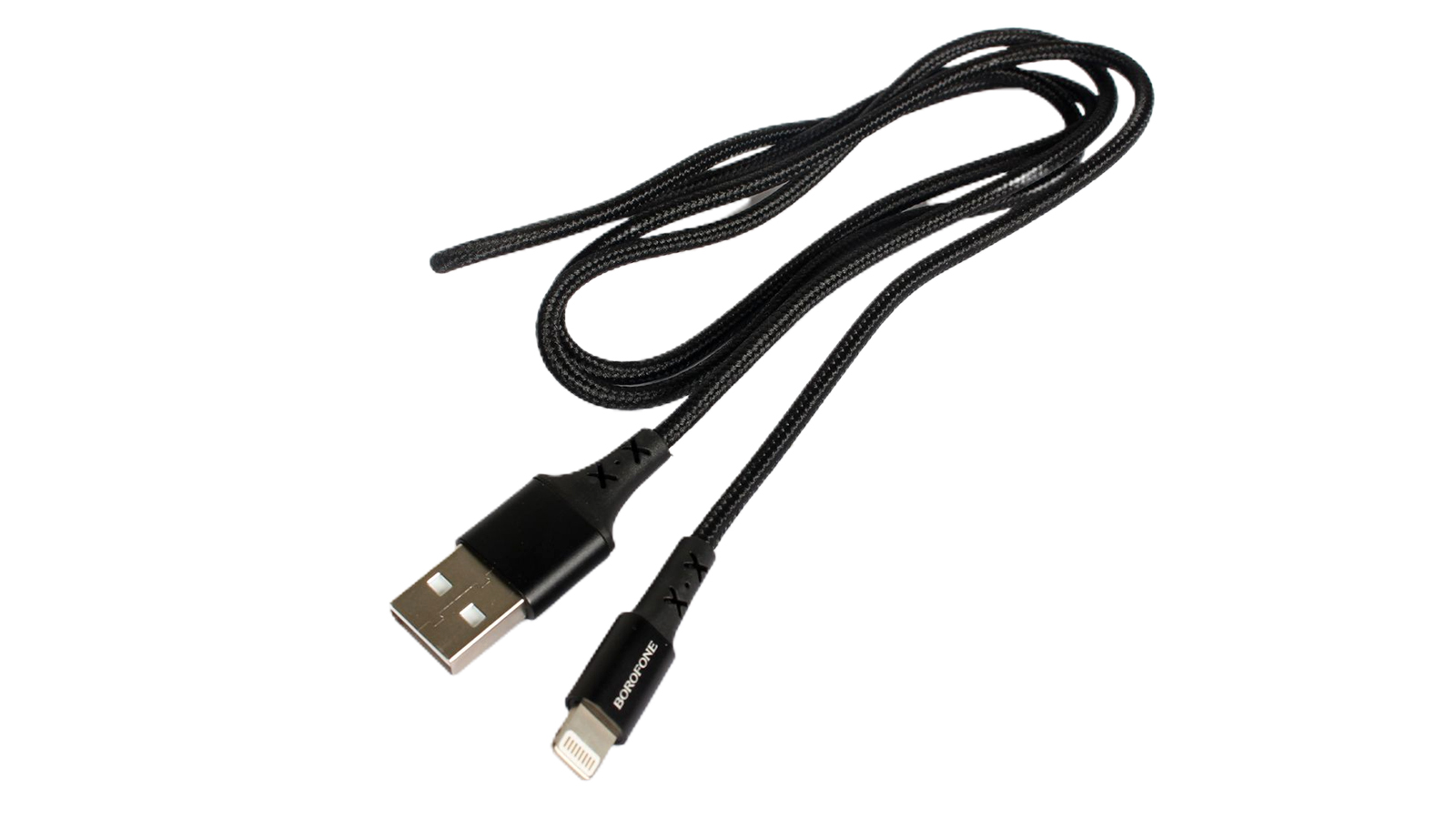 

Кабель Lightning-USB Borofone 1 м черный