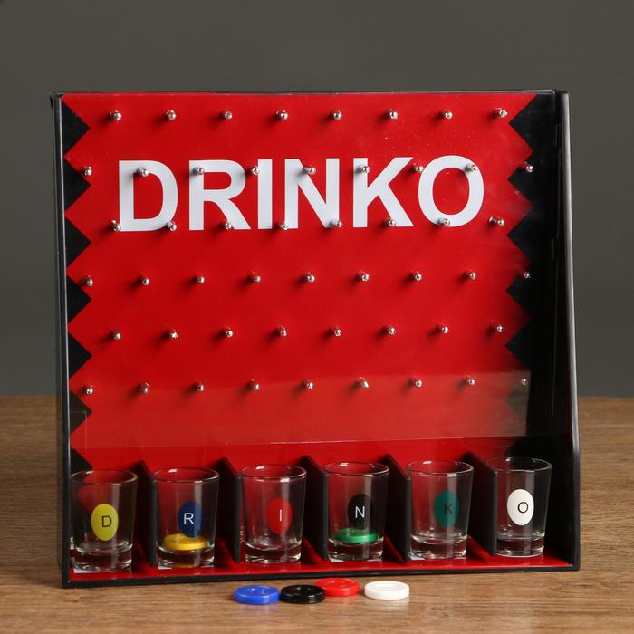 

Пьяная игра "Drinko", 6 стопок, 26 х 28 см, Прозрачный