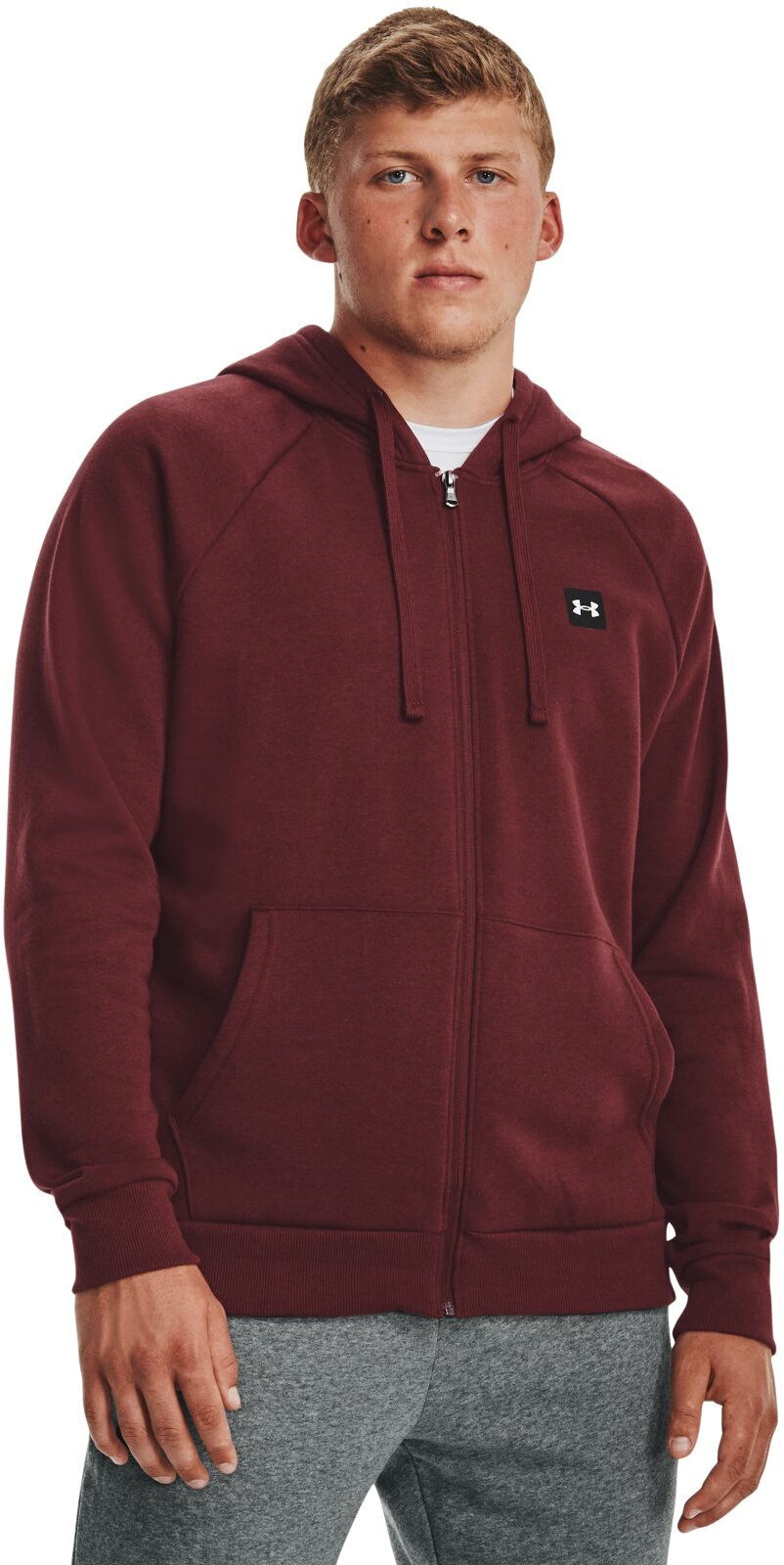 

Толстовка мужская Under Armour Rival Fleece Fz Hoodie бордовая SM, Бордовый, Rival Fleece Fz Hoodie