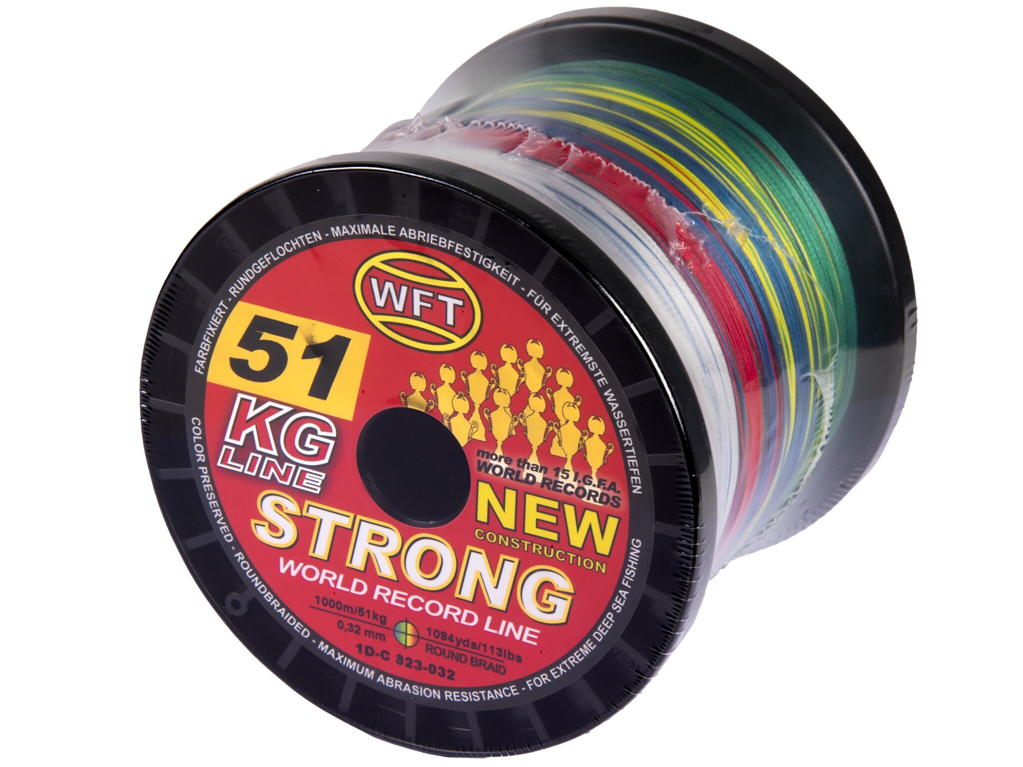 Леска плетёная WFT Kg Strong Multicolor 1000 м, 0.32 мм