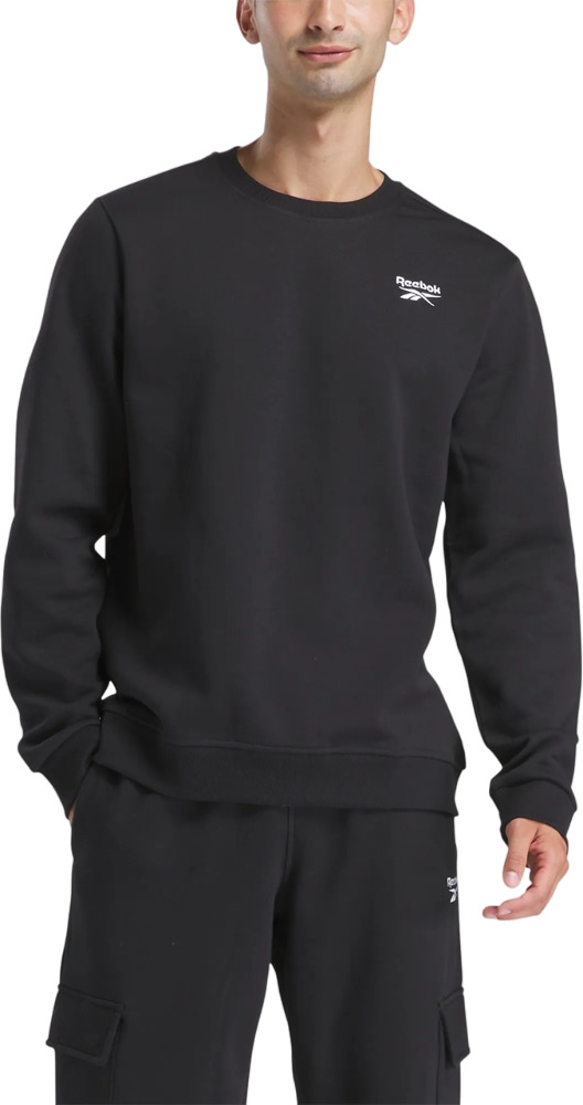 Свитшот мужской Reebok IDENTITY SMALL LOGO FLEECE CREW черный XS