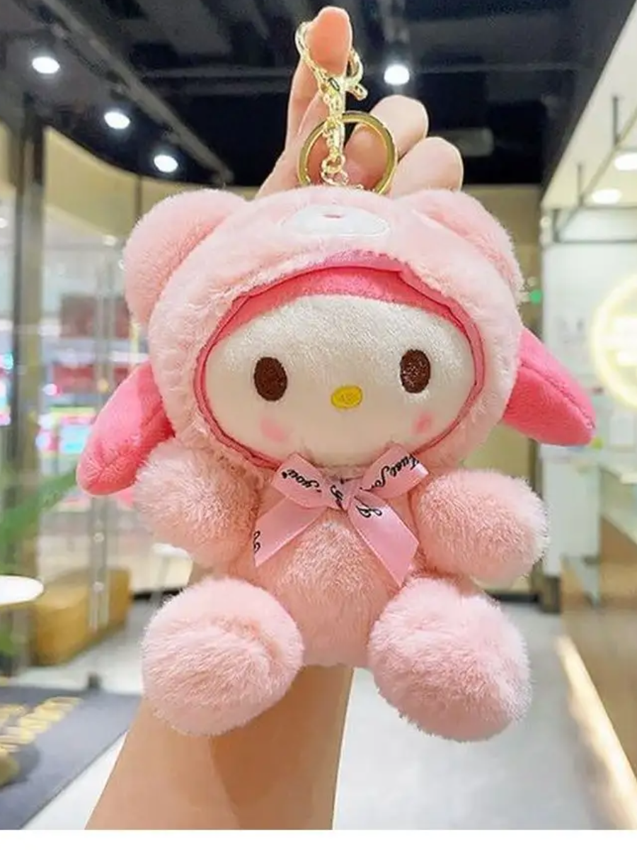 Мягкая игрушка брелок Hello Kitty розовый 13 см