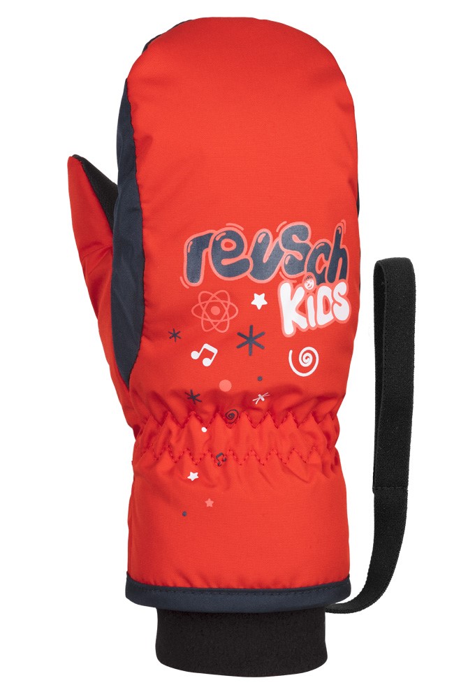 фото Варежки детские reusch kids mitten fire red/dress blue/white р.10-11