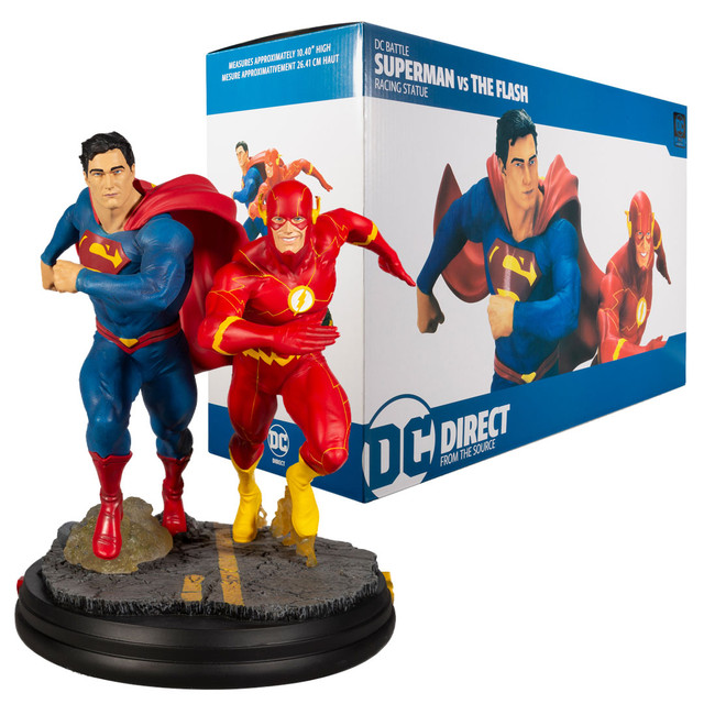 Фигурка McFarlane Toys Superman vs The Flash DC Battle Statues 25 см MF30132 фигурка dc the flash 18 см mf15190