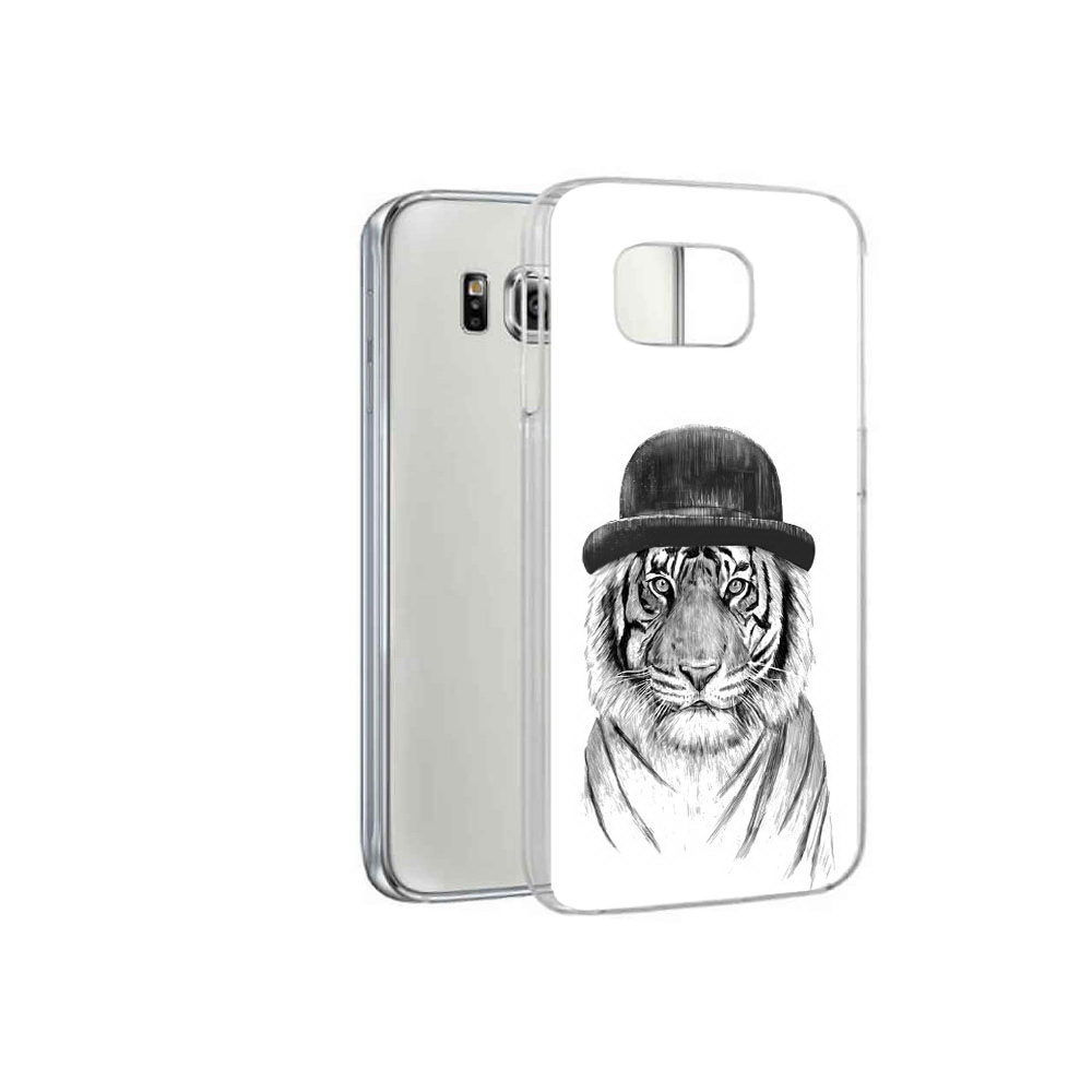 

Чехол MyPads Tocco для Samsung Galaxy S6 тигр британец (PT12300.506.641), Прозрачный, Tocco