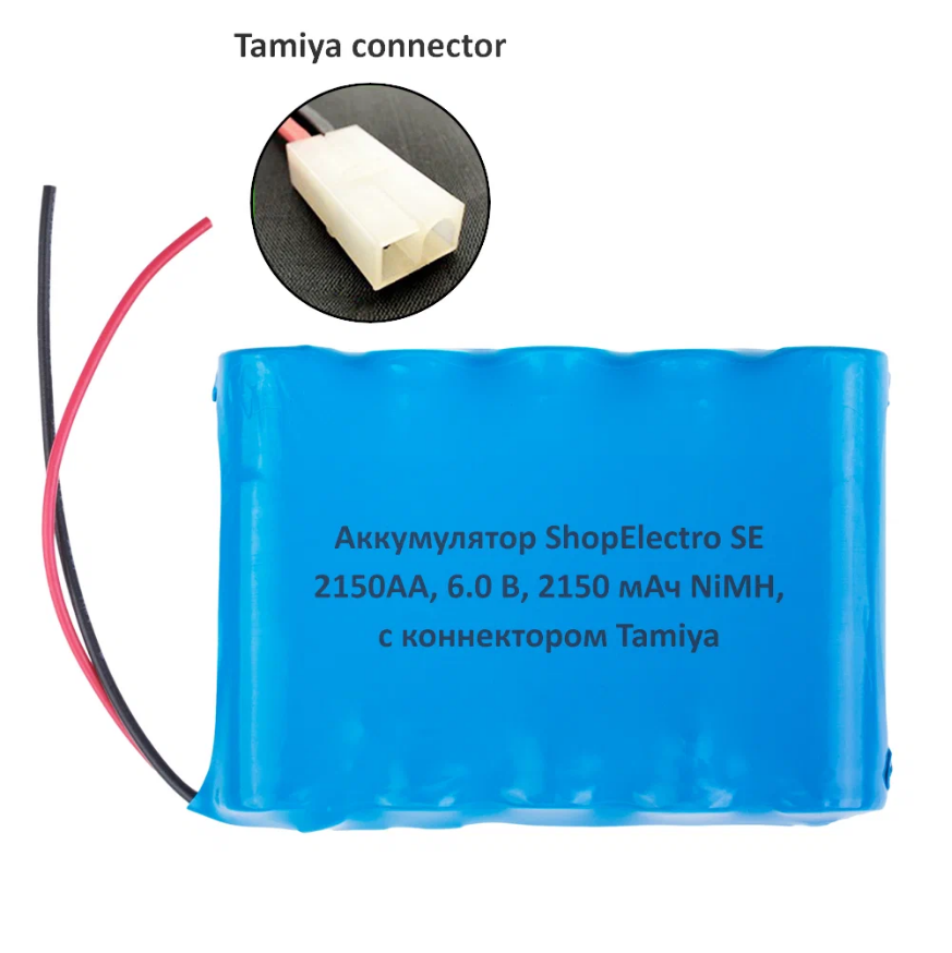 Аккумулятор SE2150АА, 6.0 В, 2150 мАч/ 6.0 V, 2150 mAh, NiMH, с коннектором Tamiya 11735 600015837756