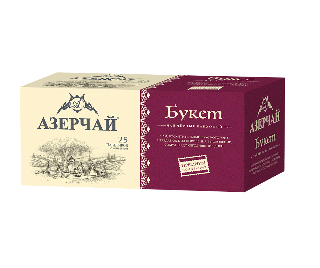 Чай черный Азерчай в пакетиках Букет Premium collection, 25 шт по 1,8 г