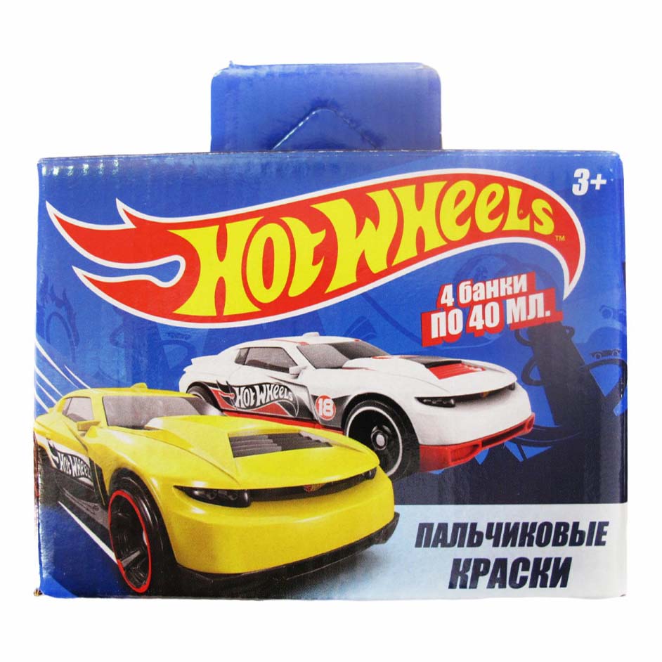 

Краски пальчиковые Centrum Hot Wheels 4 цвета x 40 мл