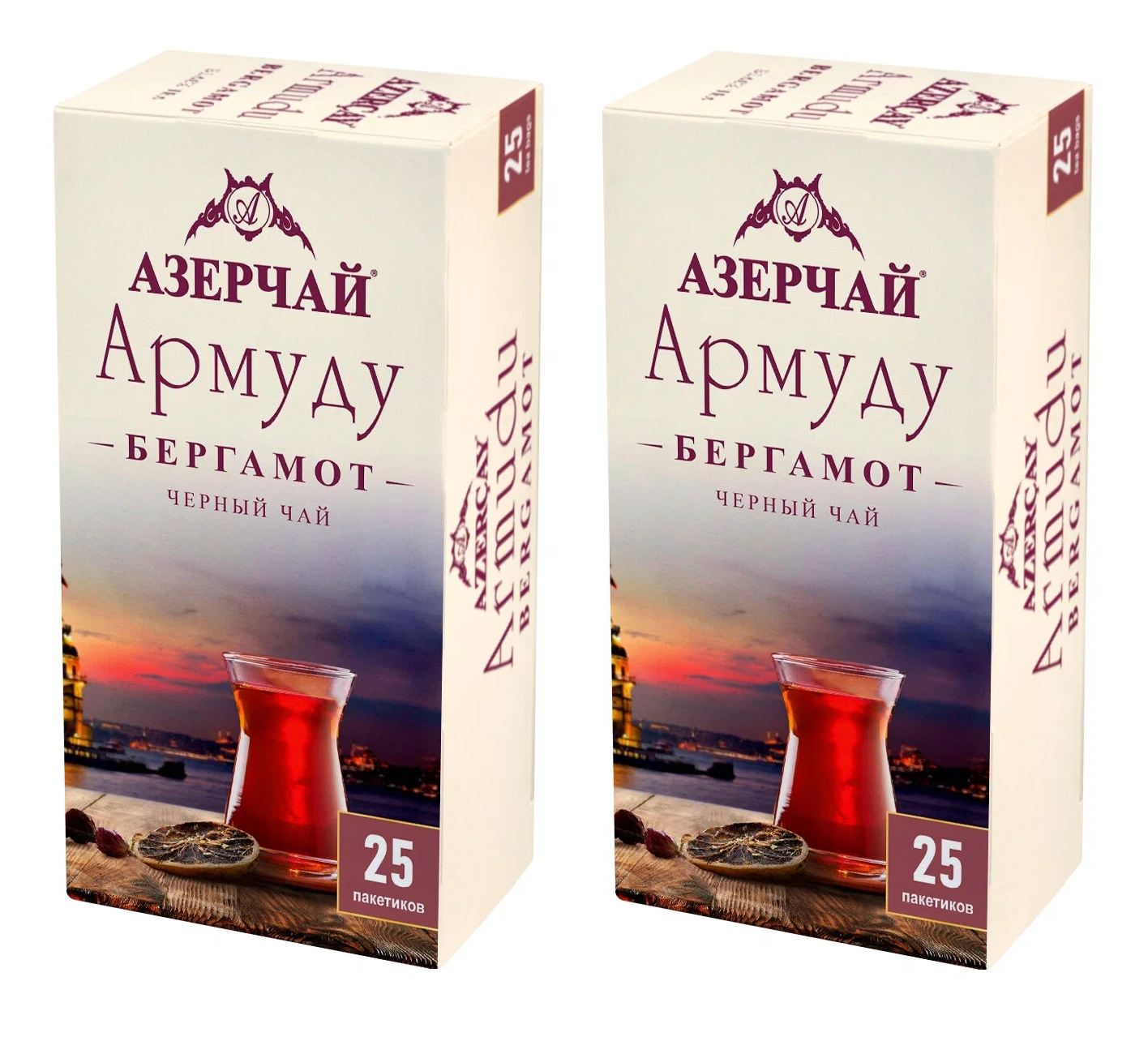 Чай черный Azercay Армуду Бергамот 25 пак х 2 шт 443₽