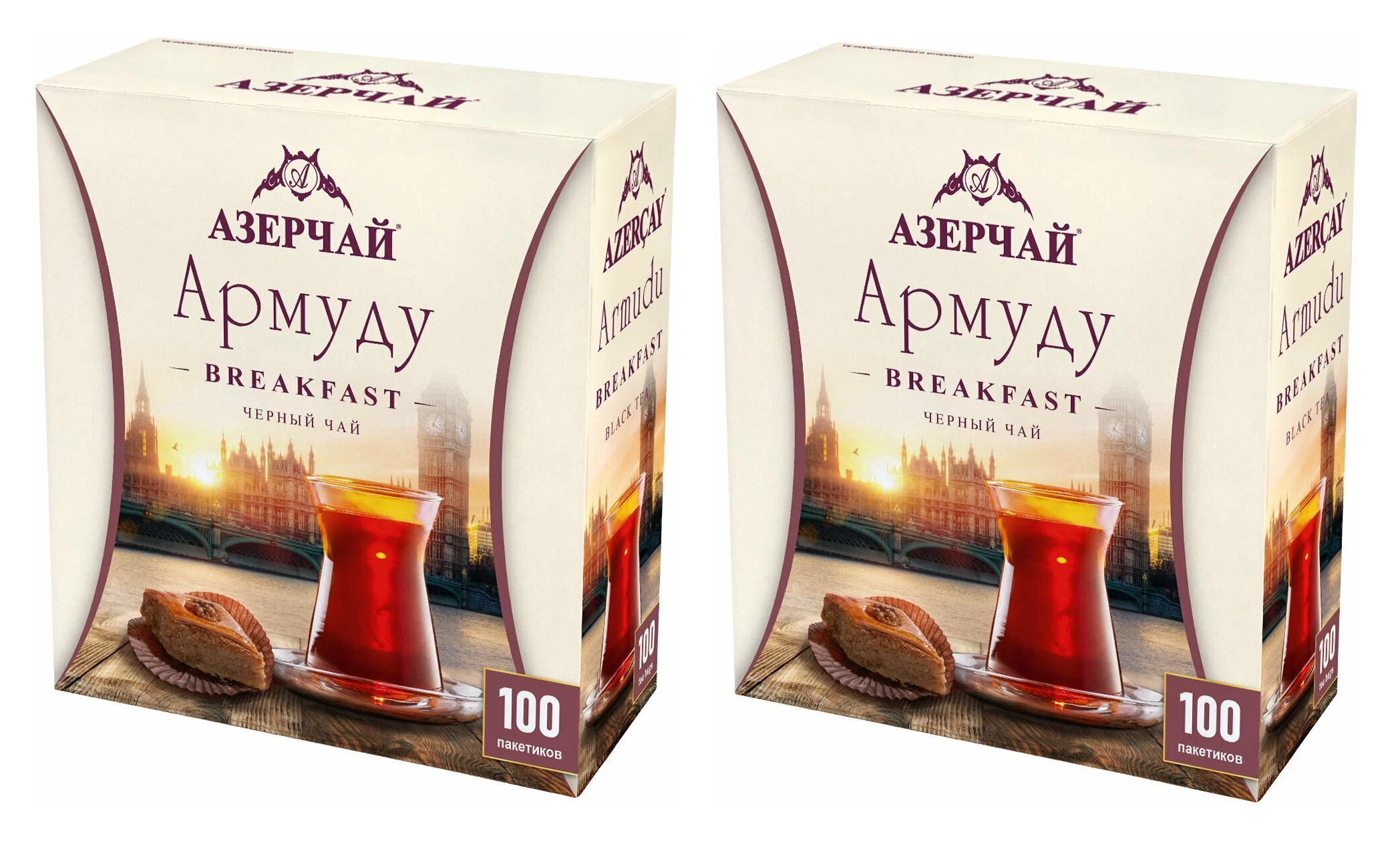 Чай черный Azercay Армуду Breakfast, 100 пак х 2 шт