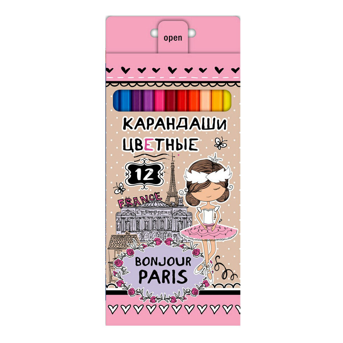 

Карандаши цветные Hatber Далматинцы 12 шт