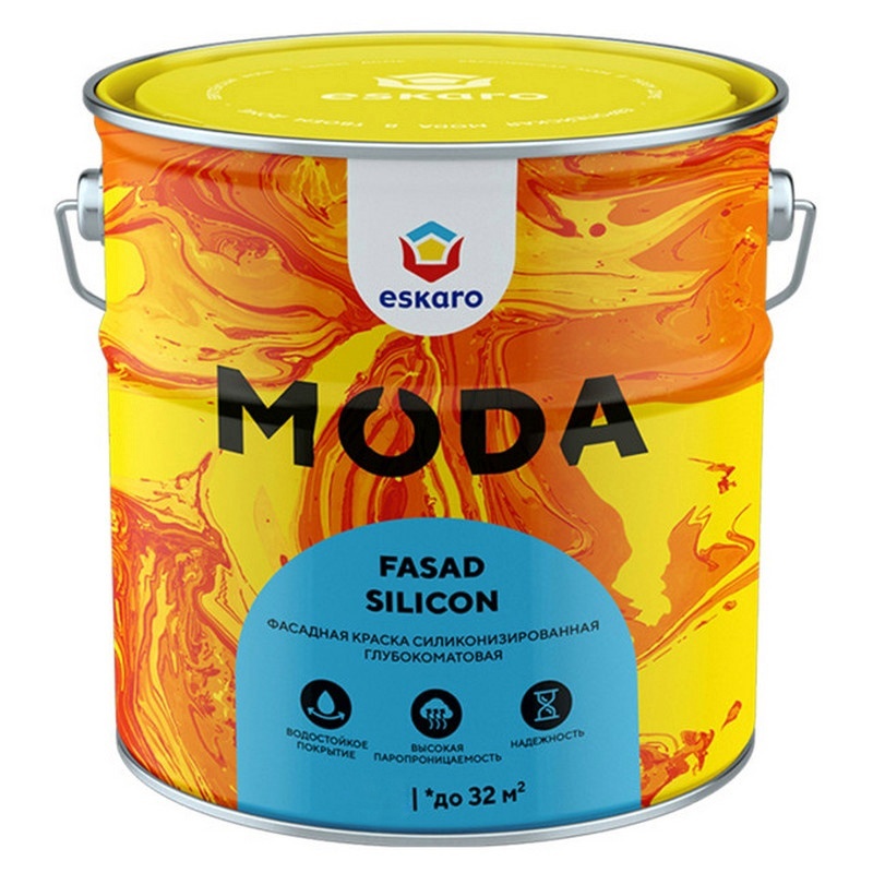 Краска Eskaro MODA Fasad TR 0,9л EMP030 краска моющаяся eskaro moda absolut matt база tr бес ная 0 9 л