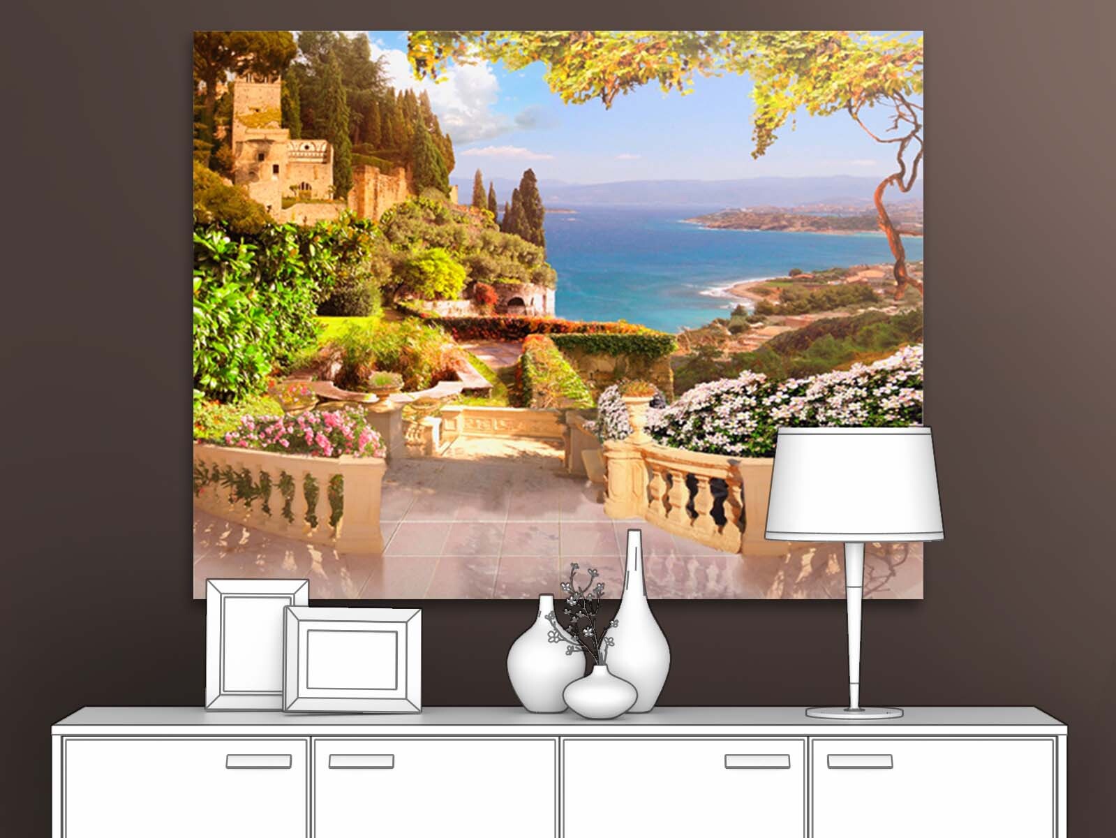 

Картина для интерьера ПЕРВОЕ АТЕЛЬЕ "Улица, ведущая к морю" 115х90 см, Улица, ведущая к морю