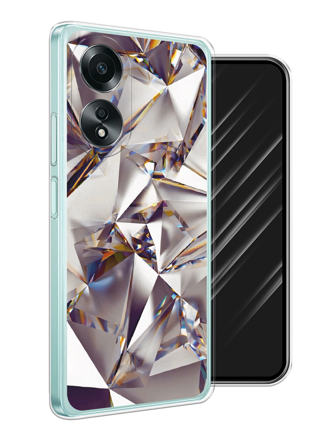 

Чехол Awog на Oppo A58 4G "Бриллианты", Серебристый;бежевый, 2514950-1