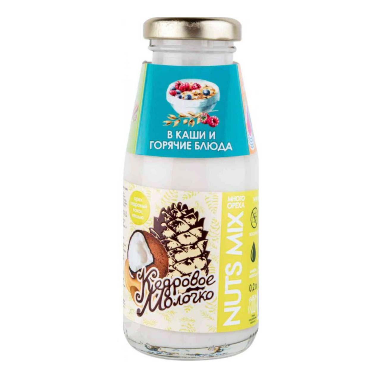 фото Молочко кедровое с кокосом и кешью 200 мл sava nuts mix