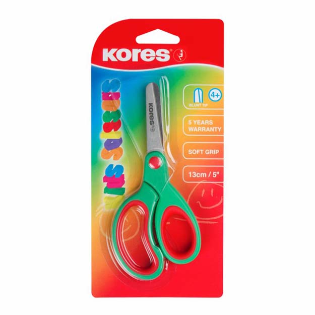 

Ножницы Kores детские Soft Grip с резиновым грипом 130 мм, Разноцветный