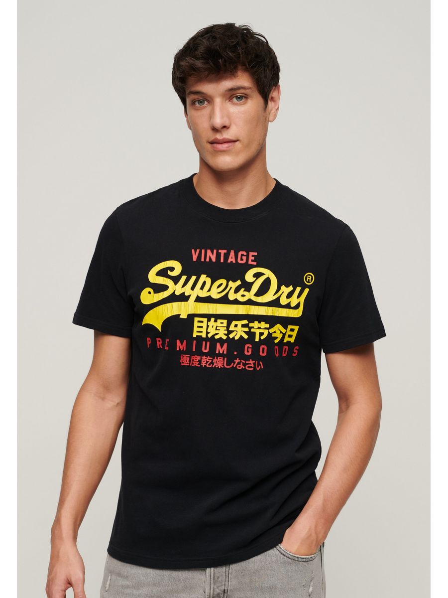 

Футболка мужская Superdry SU222O2V0 черная S, Черный, SU222O2V0