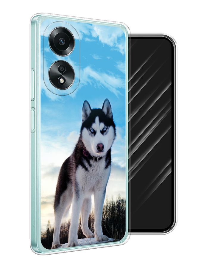 

Чехол Awog на Oppo A58 4G "Хаски 3", Белый;черный;голубой, 2514950-1