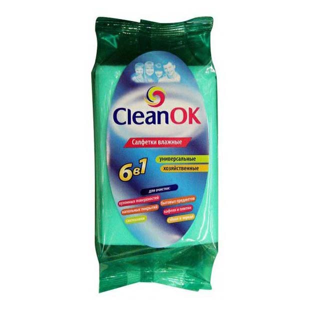 Влажные салфетки CleanOK хозяйственные 80 шт.