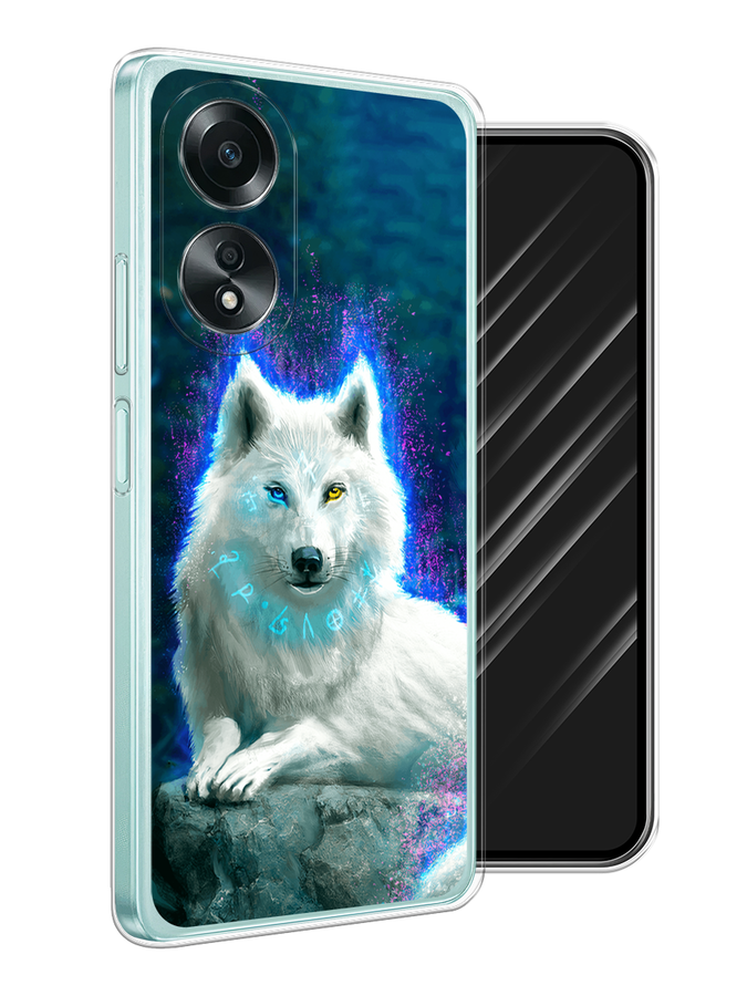 

Чехол Awog на Oppo A58 4G "Белоснежный волк", Белый;зеленый;фиолетовый, 2514950-1