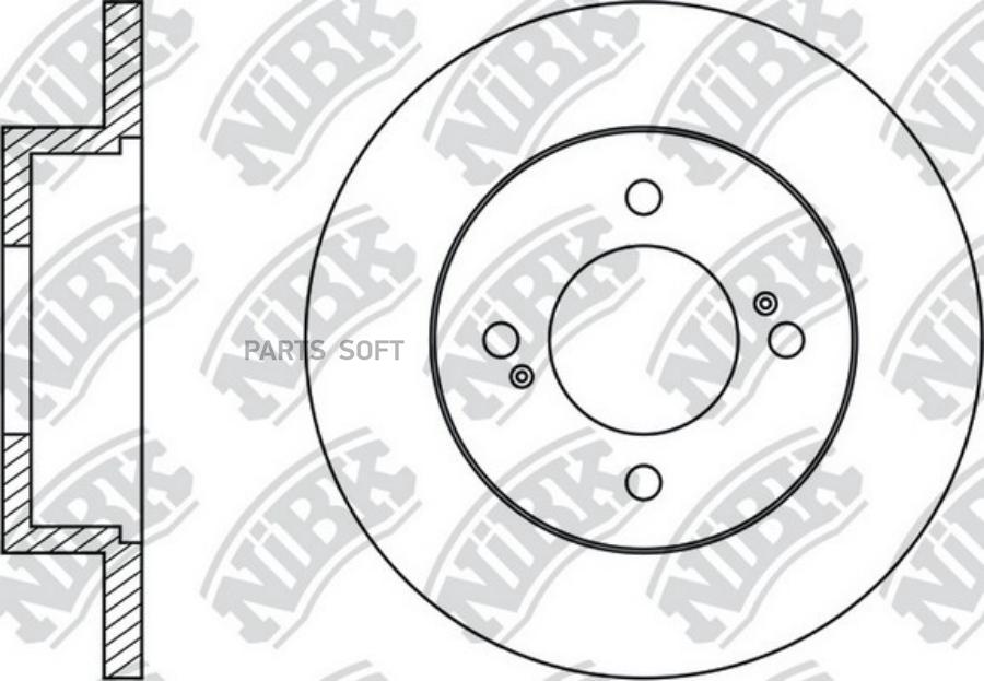 Тормозной диск NiBK комплект 1 шт. RN1986