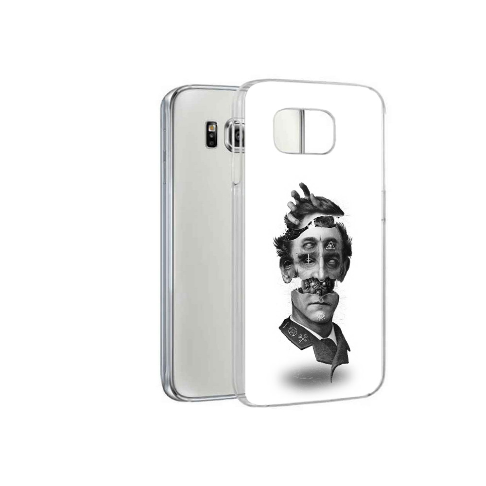 

Чехол MyPads Tocco для Samsung Galaxy S6 страшное лицо абстракция (PT12300.506.628), Прозрачный, Tocco