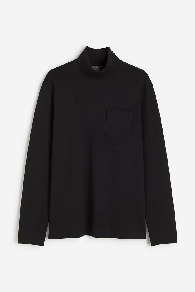 

Водолазка мужская H&M 1205216 черная M, Черный, 1205216