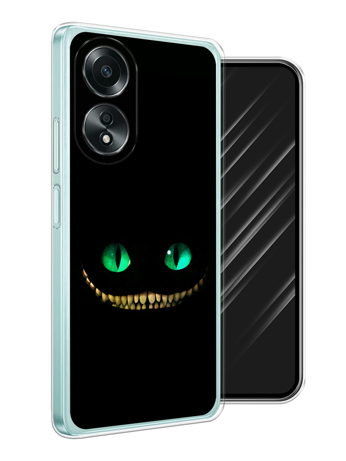 

Чехол Awog на Oppo A58 4G "Зеленоглазый чеширский кот", Черный, 2514950-1