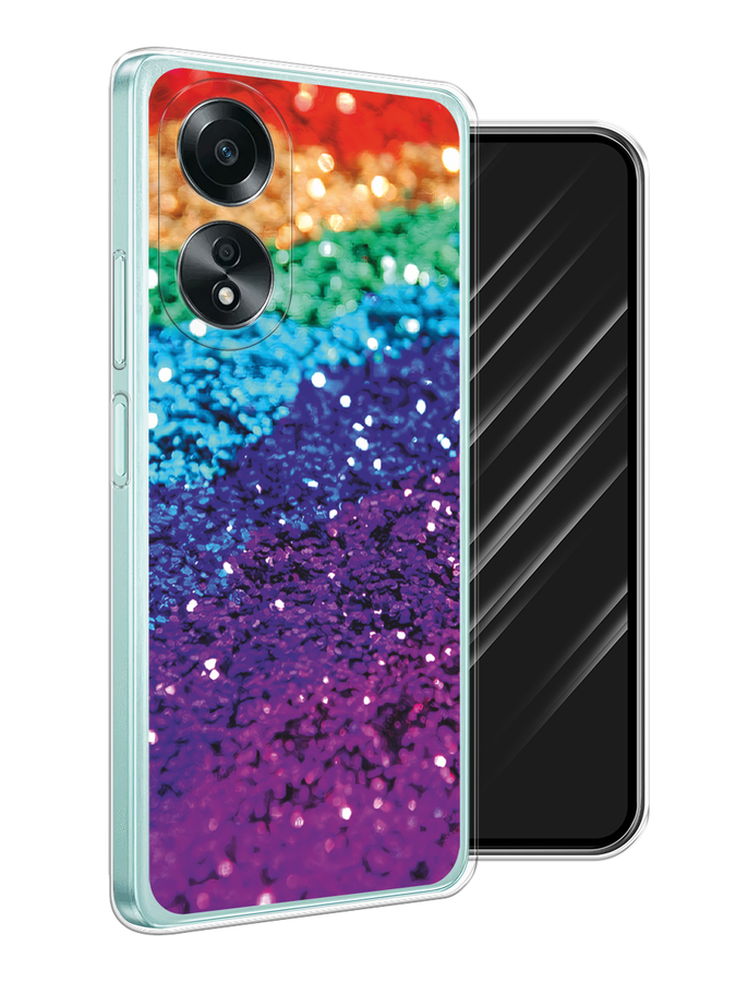 

Чехол Awog на Oppo A58 4G "Блестящая радуга рисунок", Разноцветный, 2514950-1