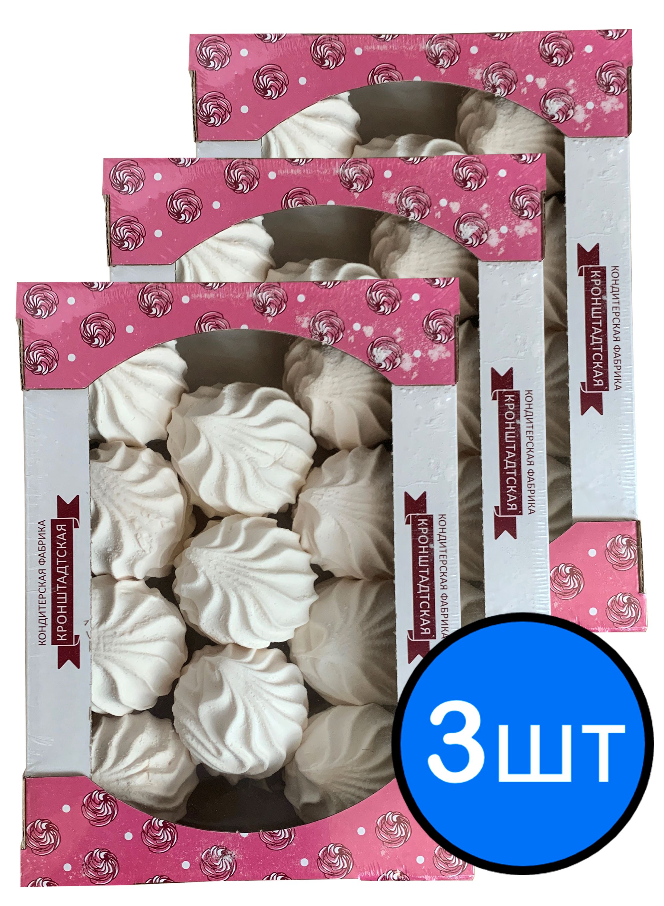 

Зефир "Сливочный", КФ КРОНШТАДТСКАЯ, 500г х 3шт