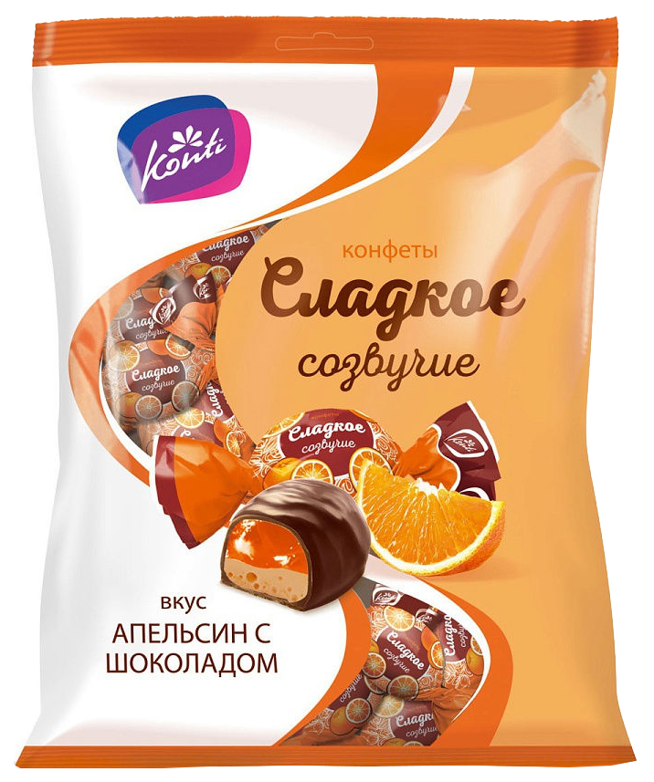 Конфеты Konti Сладкое созвучие со вкусом апельсина с шоколадом 1кг