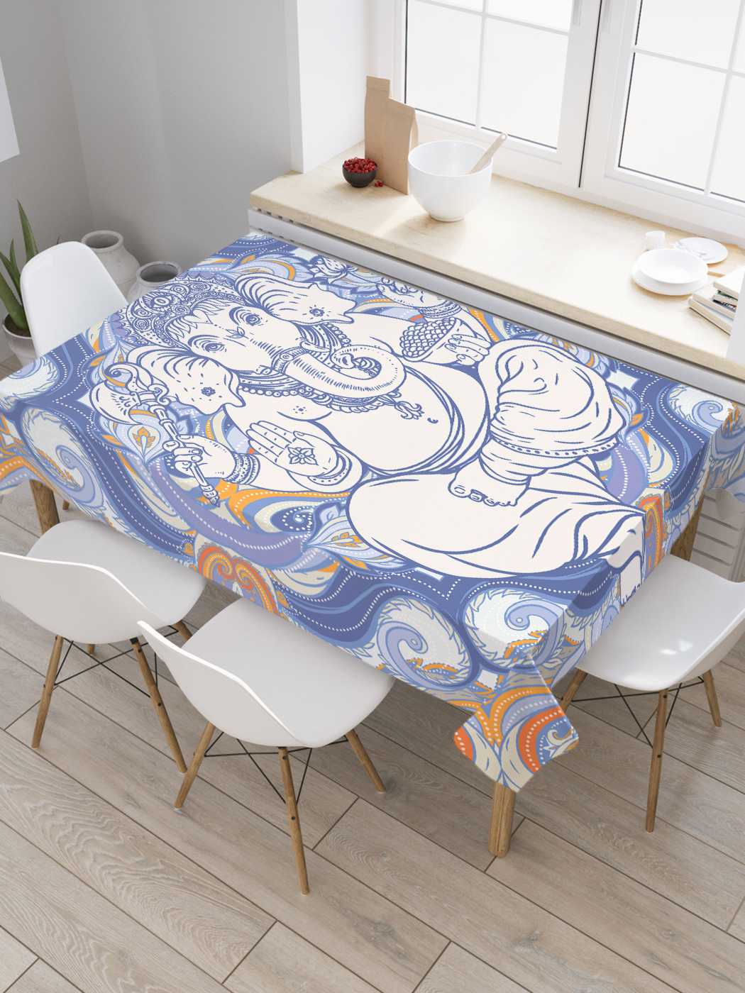 

Скатерть прямоугольная JoyArty "Божество на волнах" из оксфорда, 180x145 см, Божество на волнах