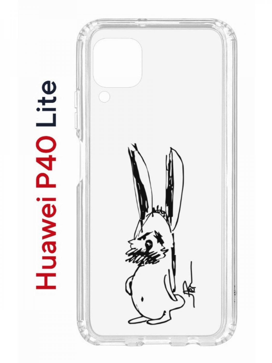 фото Чехол на huawei p40 lite с принтом kruche print нормуль!, противоударный бампер кruче