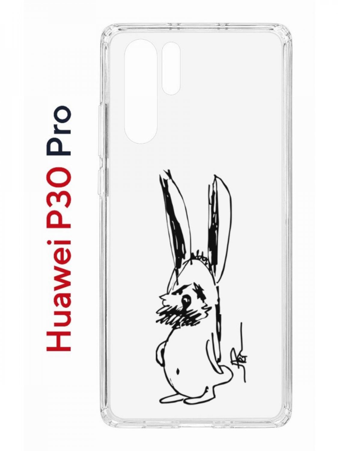 Чехол на Huawei P30 Pro с принтом Kruche Print Нормуль!, противоударный бампер