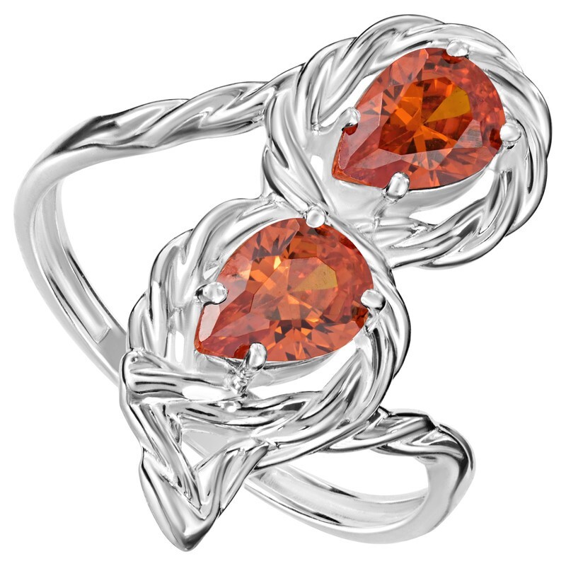 

Кольцо из серебра с кристаллом ювелирным р. , LAZURIT-ONLINE 827101, 827101