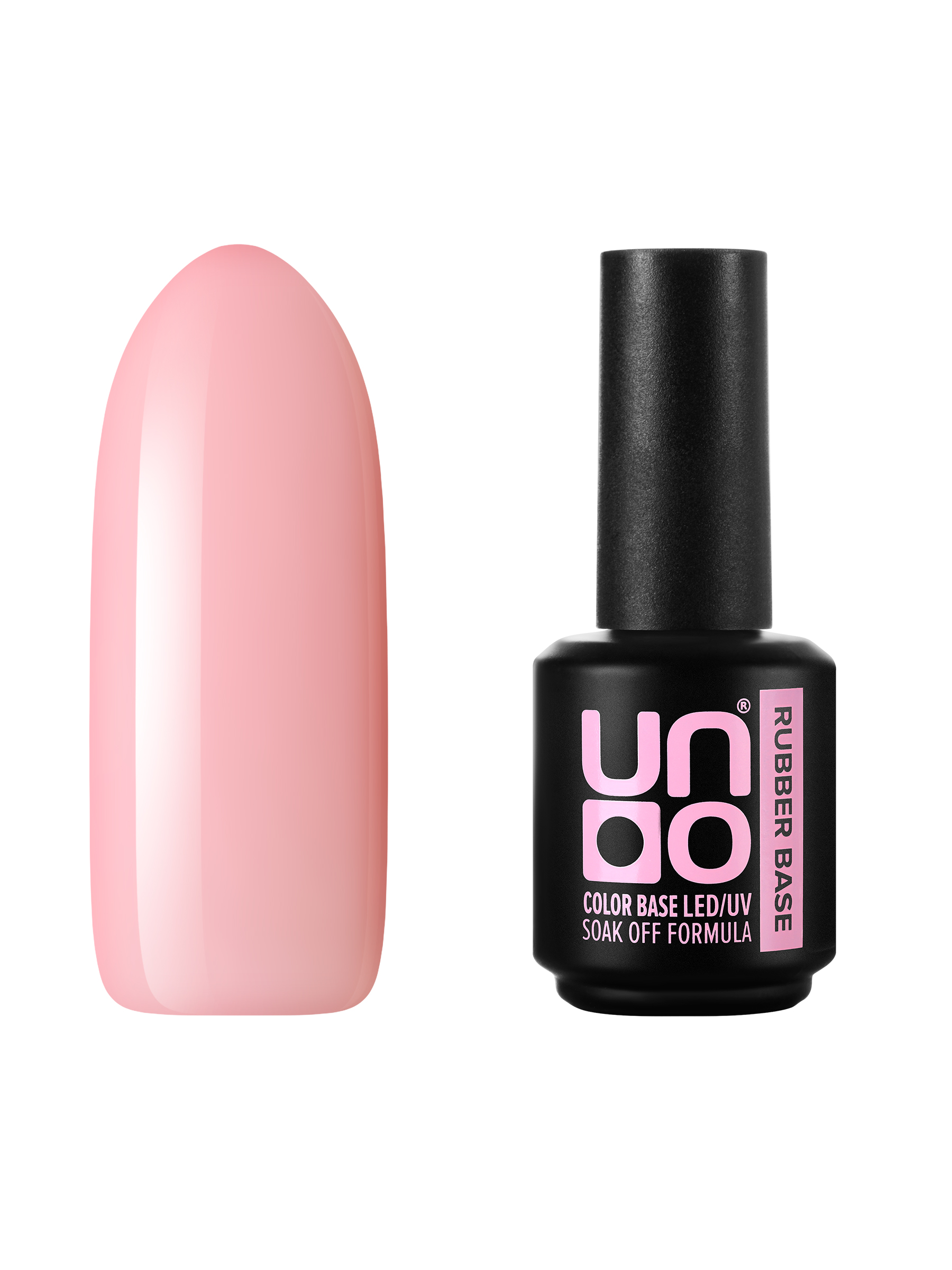 Камуфлирующая база для ногтей UNO цветная основа под гель-лак нюд карамельная розовая 12 г