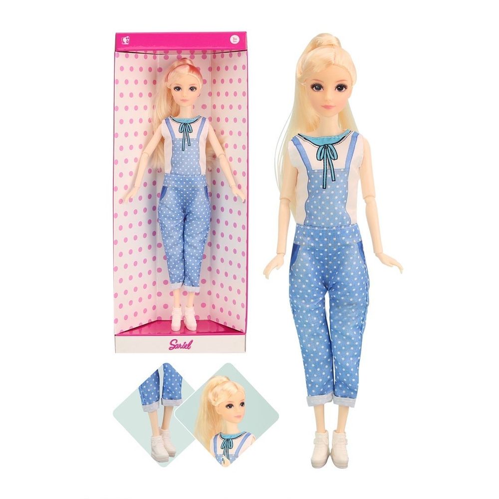 

Кукла Наша Игрушка "Sariel", в комбинезоне, 29 см, в коробке (91032-A6)