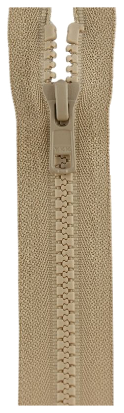 

Застежка-молния YKK 0004711/35, 573 бежевый тип 5 (5,7мм), неразъемная, 35см