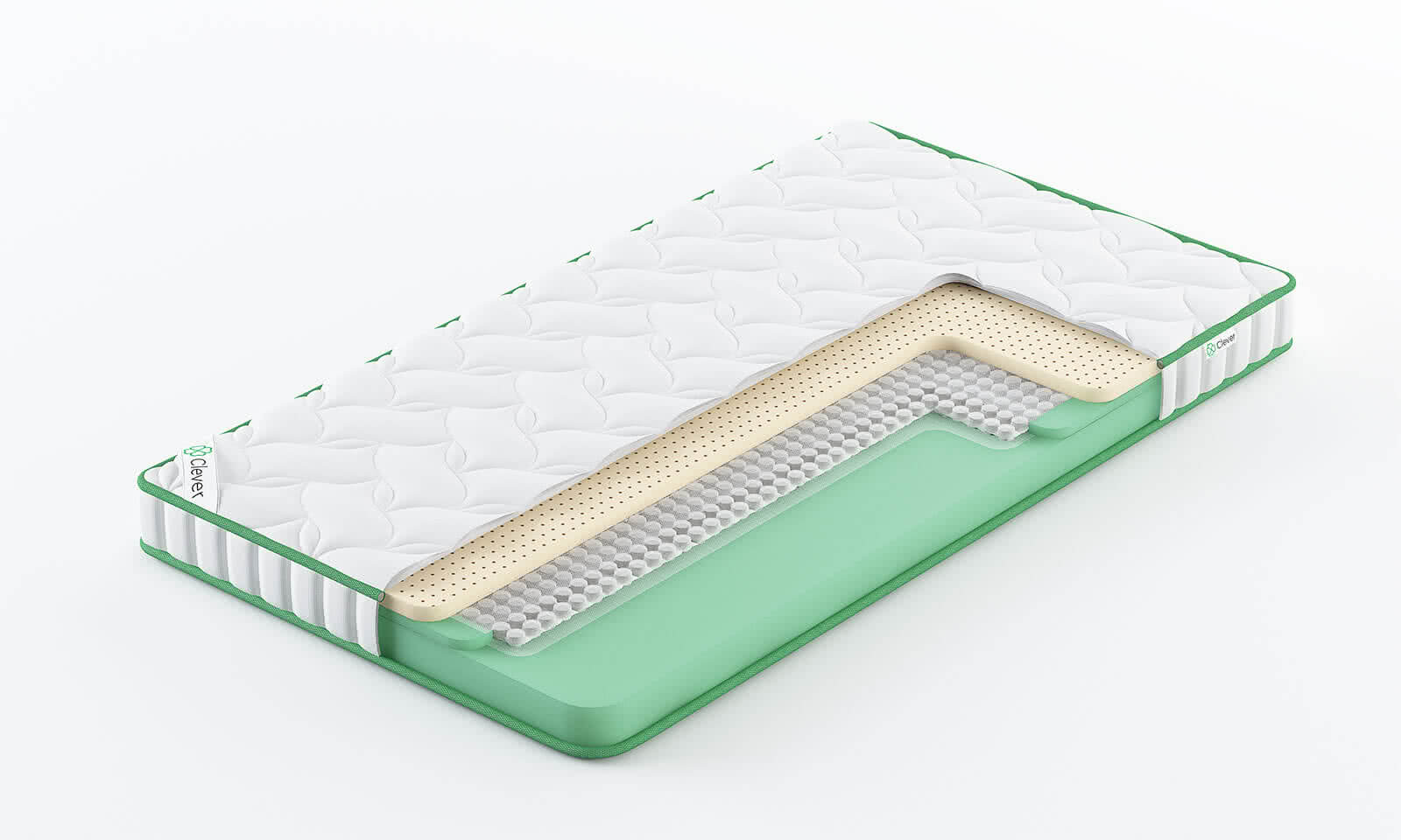 

Матрас Clever CloudFlex Lite 105x210, Белый, CloudFlex Lite