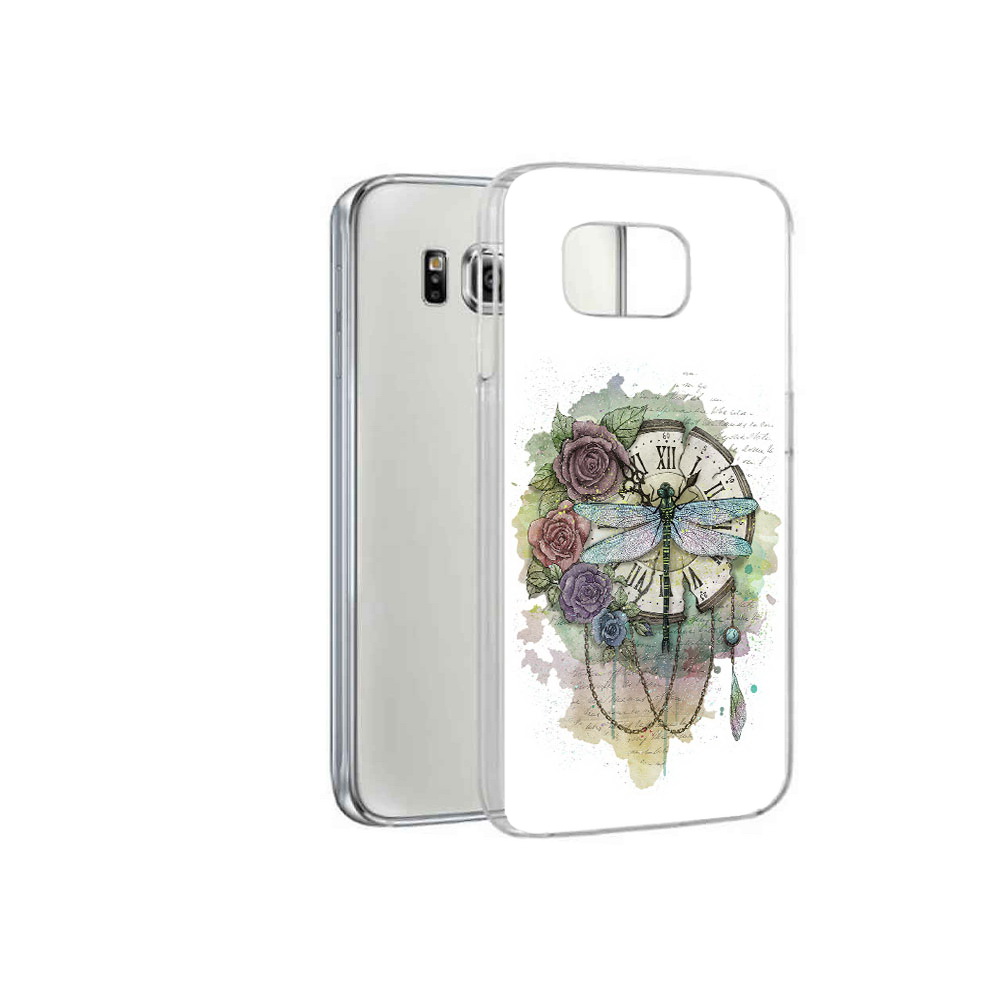 Чехол MyPads Tocco для Samsung Galaxy S6 старинные часы в цветах (PT12300.506.621)