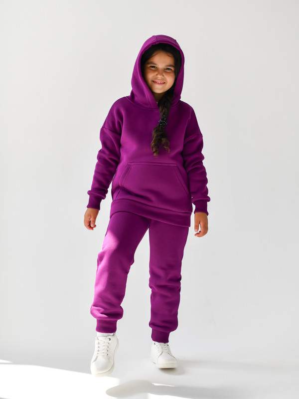 

Костюм детский с начесом LikeRostik для мальчика, для девочки, размер 152, баклажановый, Фиолетовый, blizard