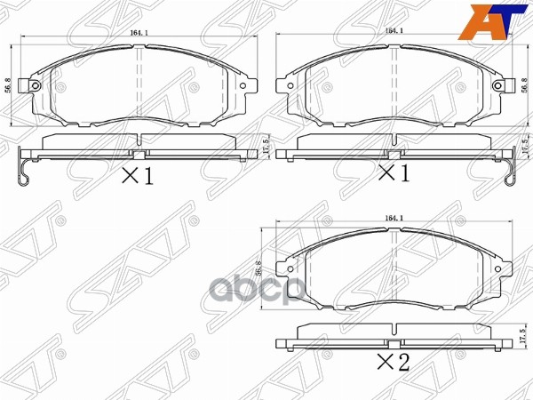 

Колодки Тормозные Перед Nissan Navara Ii/Iii 00-/Pathfinder Ii/Iii 97-10/ Np300 08- 1Шт SA