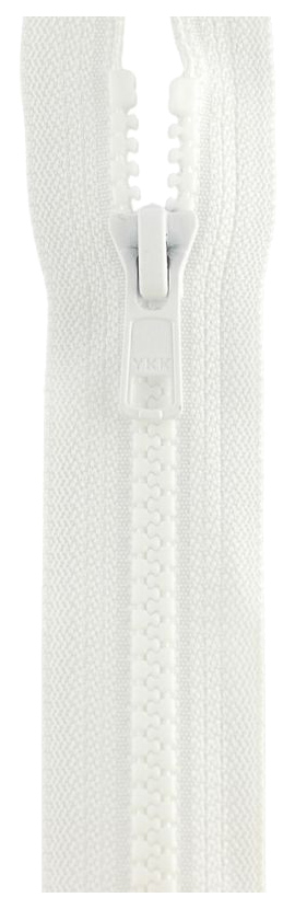 

Застежка-молния YKK 0004711/35, 501 белый тип 5 (5,7мм), неразъемная, 35см