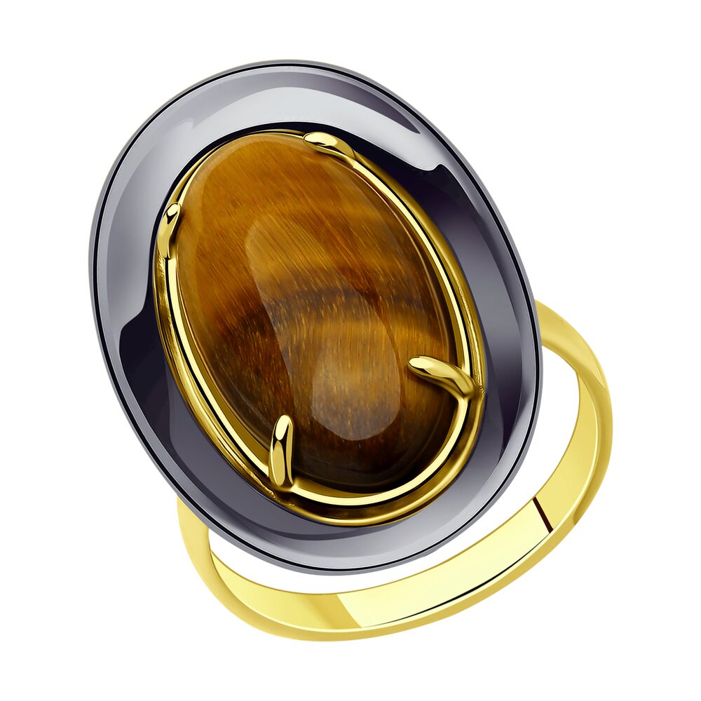 

Кольцо из серебра р. 18,5 SOKOLOV 83010117, тигровый глаз, 83010117