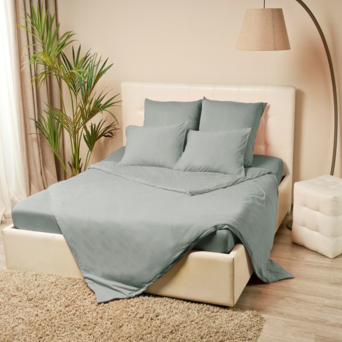 

Простыня на резинке «Купу-купу», 160х200х20 см, серый, трикотаж