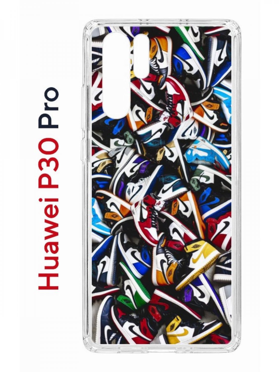 Чехол на Huawei P30 Pro с принтом Kruche Print Кроссовки Nike Air, противоударный бампер