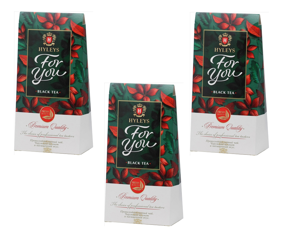 

Чай черный Hyleys среднелистовой For You Красные цветы, 50 г х 3 шт