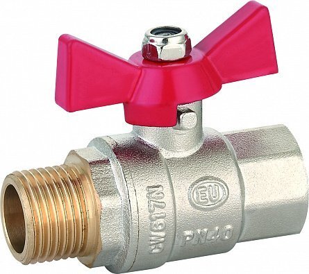 

Кран шаровой латунный Grand бабочка 1" ВР-НР EU.ST1285050 1)